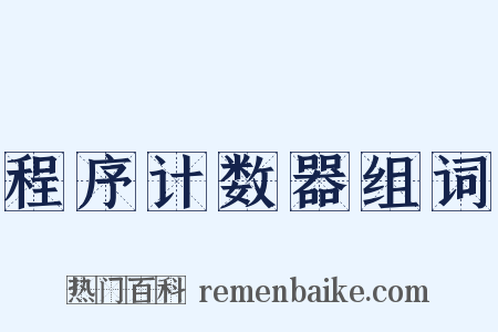 程序计数器组词是什么意思的图片